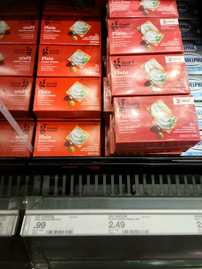 A 2 Pack Of Cream Cheese Is More Expensive That 2 Single Bars. This Makes No Sense!