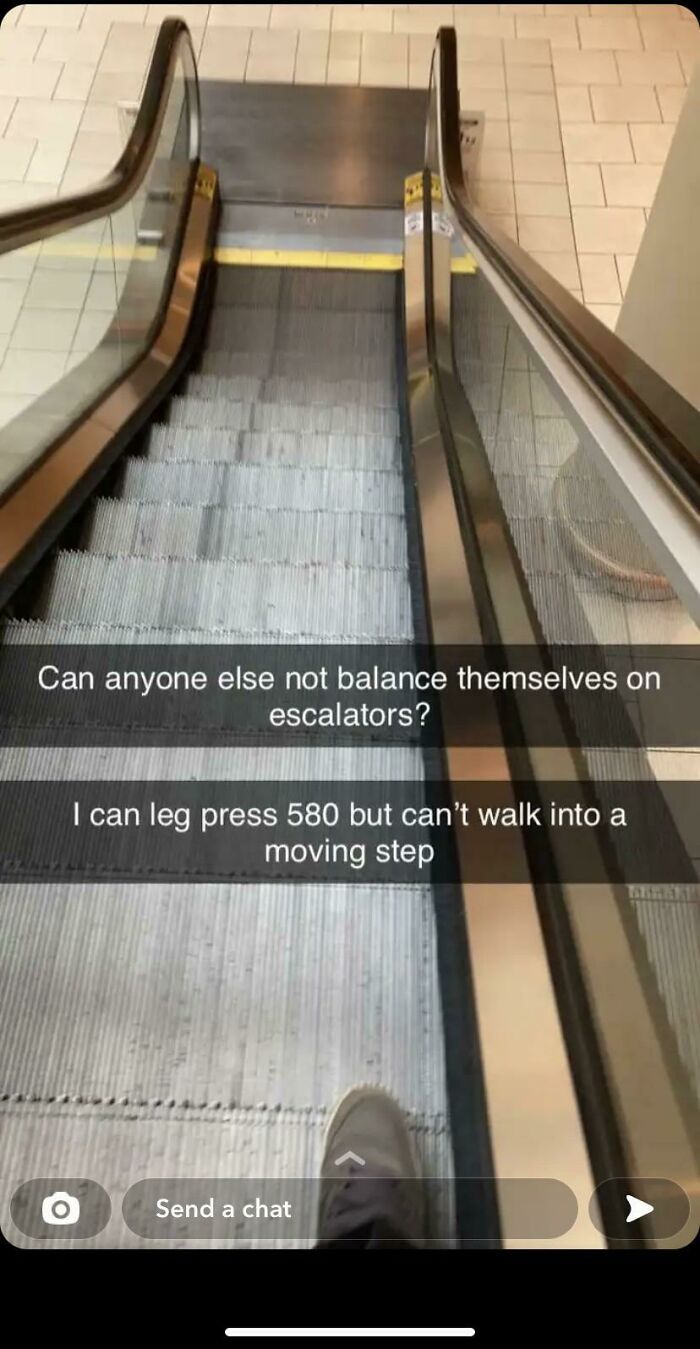 Imagine Bragging About Leg Pressing But You Can’t Walk Onto An Escalator