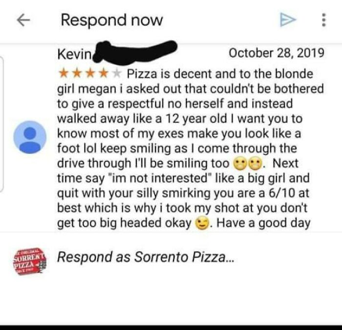 I Guess He Technically Reviewed The Pizza