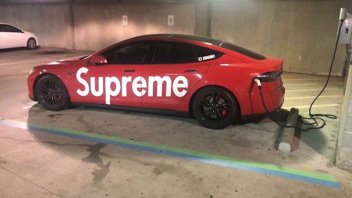 I’ll See Your S**tty Supreme Mercedes And Raise You A S**tty Supreme Tesla