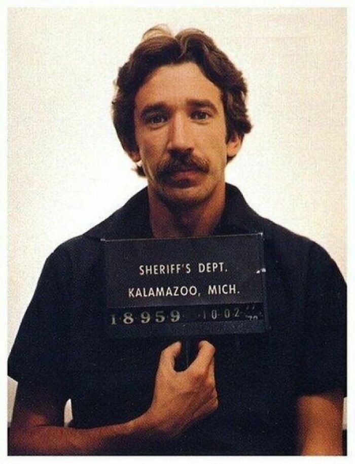 Tim Allen's Mugshot After Being Arrested For Possession Of Over 650 Grams 1.43 Lb Of Cocaine. 1978