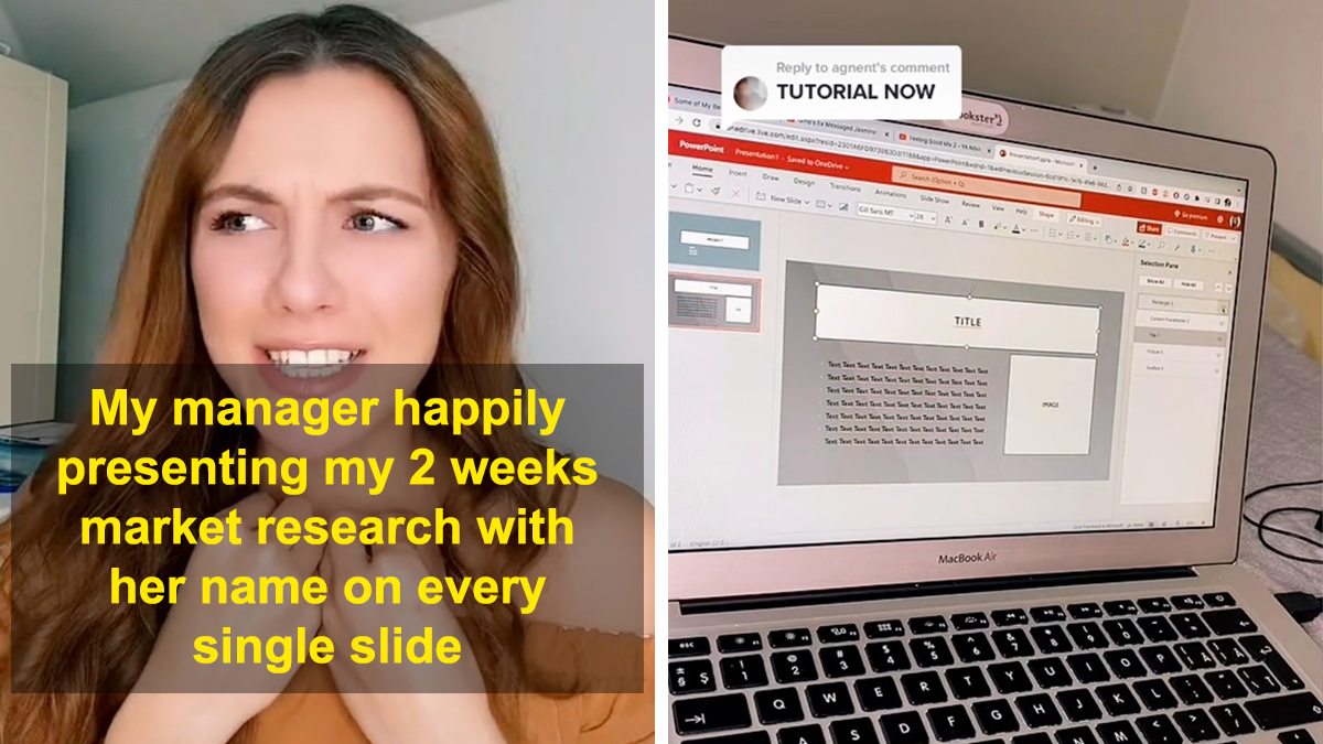Employee Tired Of Boss Stealing Her Work Starts Adding A Hidden Signature To All Of Her Presentations, Shows How To Do It After Going Viral