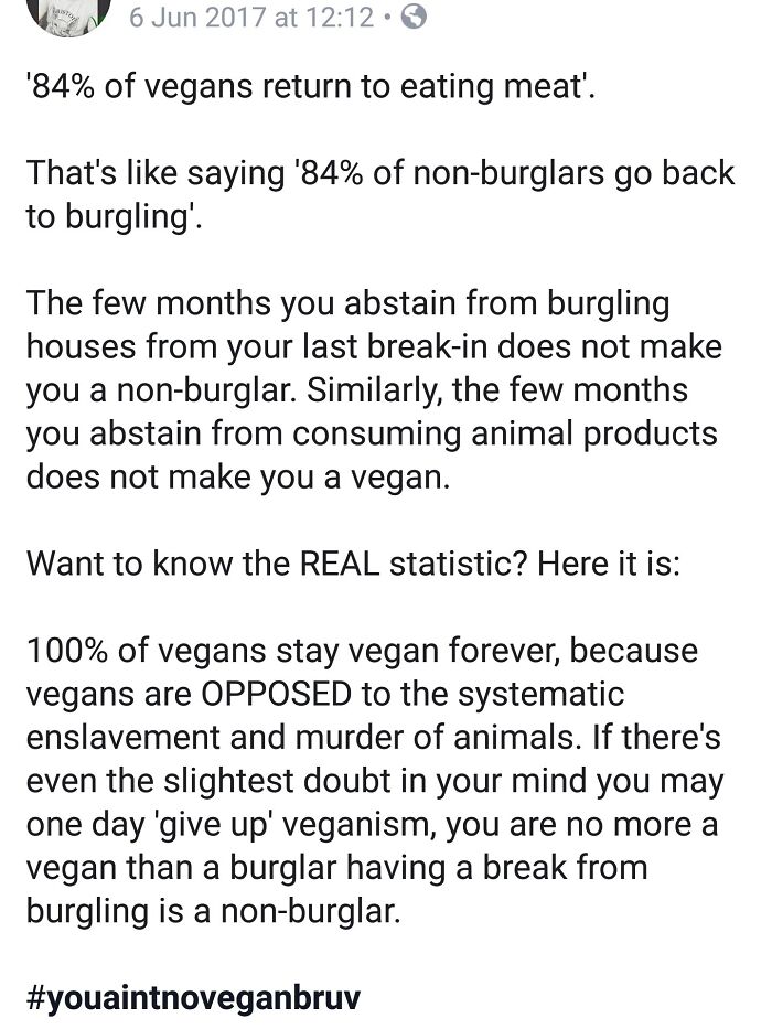 Even Thinking About It Means You're Not Vegan