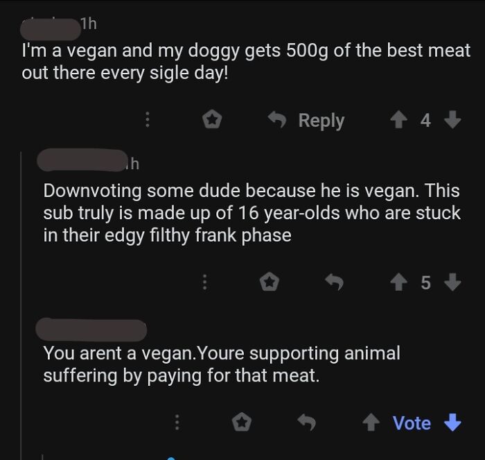 Because There's Only 1 Reason Someone Would Be Vegan