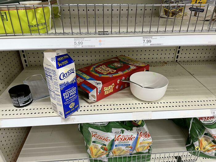 Someone Decided To Make A Bowl Of Cereal In Target