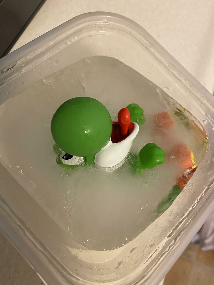 So I Found My 9-Year-Old’s “Lost” Yoshi Toy In My Freezer