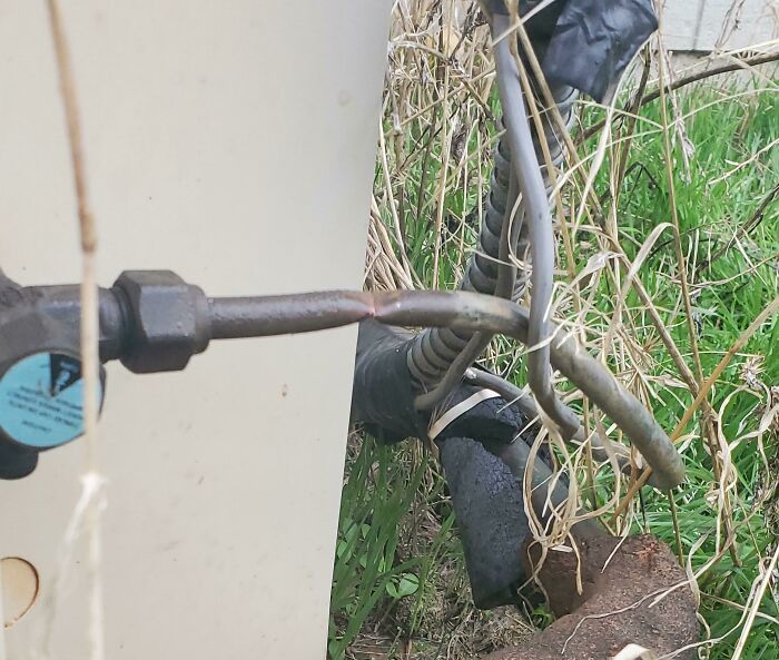 Today My 8-Year-Old Took Branch Cutters To The AC Unit Just Because He Likes Tools And Tinkering. Bye Bye Freon