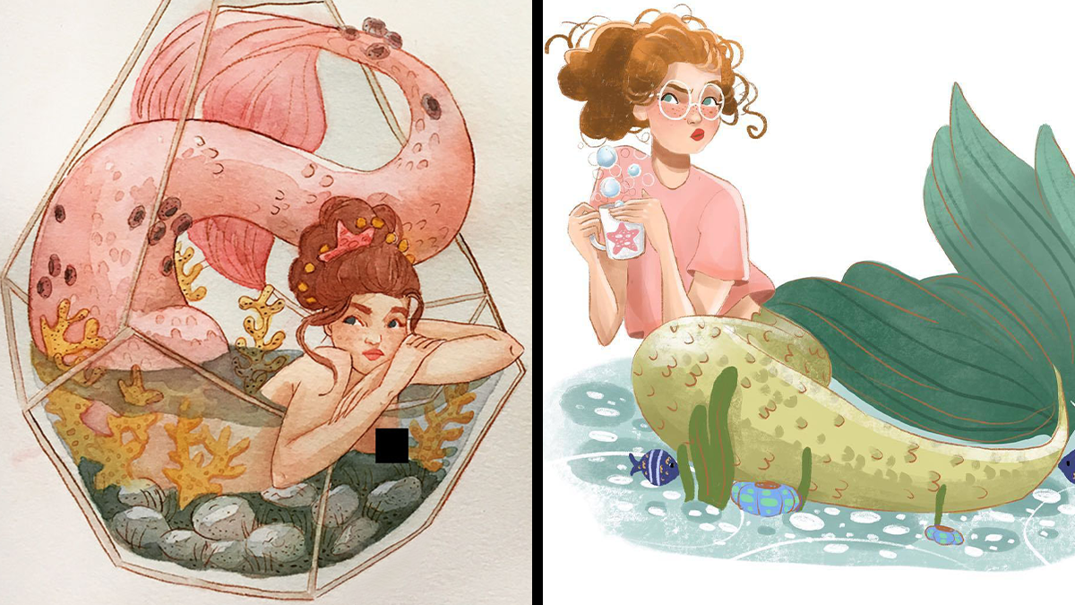 I Drew One Mermaid A Day For All Of May (31 Pics)