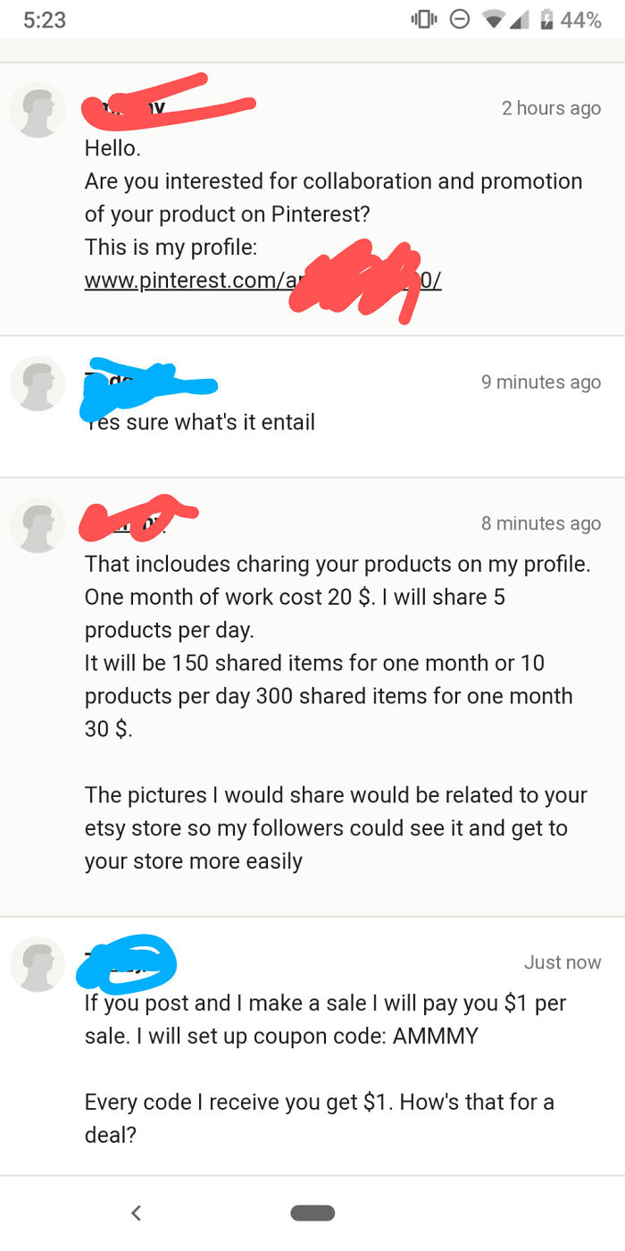 I Sell Spaghetti Themed Merchandise On Pinterest And Some Cb Wanted Me To Pay For Social Influence.