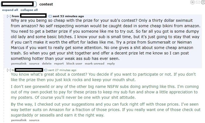 Instagram "Influencer" Mad At How "Cheap" A Prize Is
