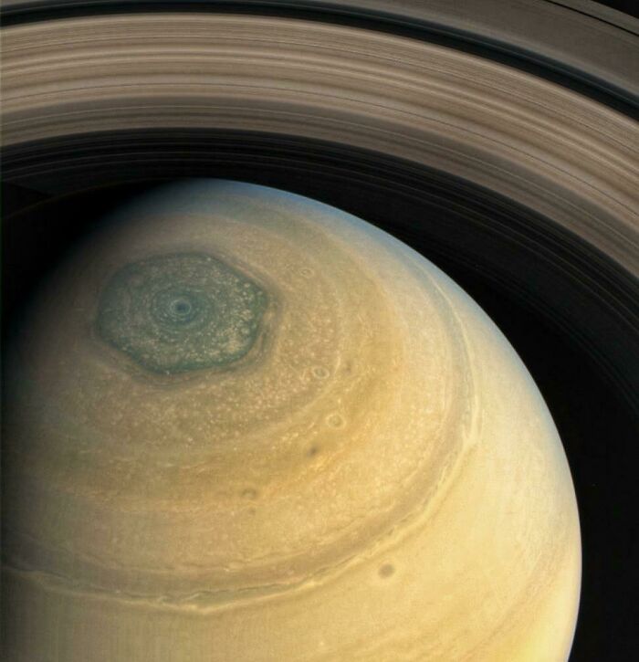 Saturn's North Pole Is A Hexagon