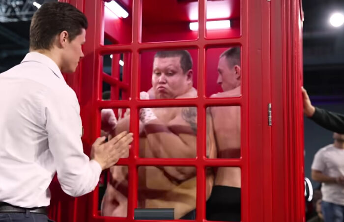 Russian "Phone Booth Boxing"