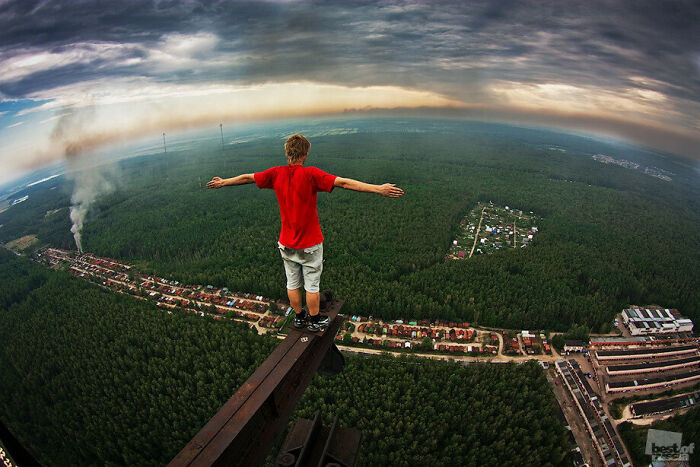 At The Top Of A Tower Somewhere In Russia