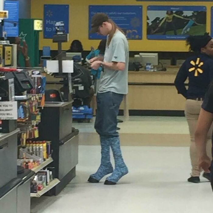Man at cash register with Centaur legs 