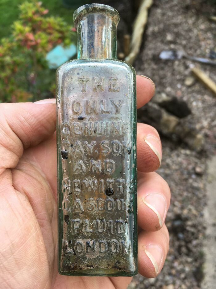 This Victorian Era Bottle Of Horse Cure All We Just Dug Up From A Customers Garden