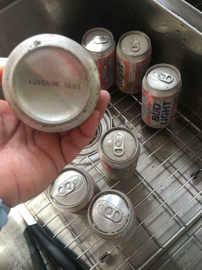 Was Told To Post This Here. Just Found 7 Unopened Cans Of Bud Light From 1996 In The Crawl Space