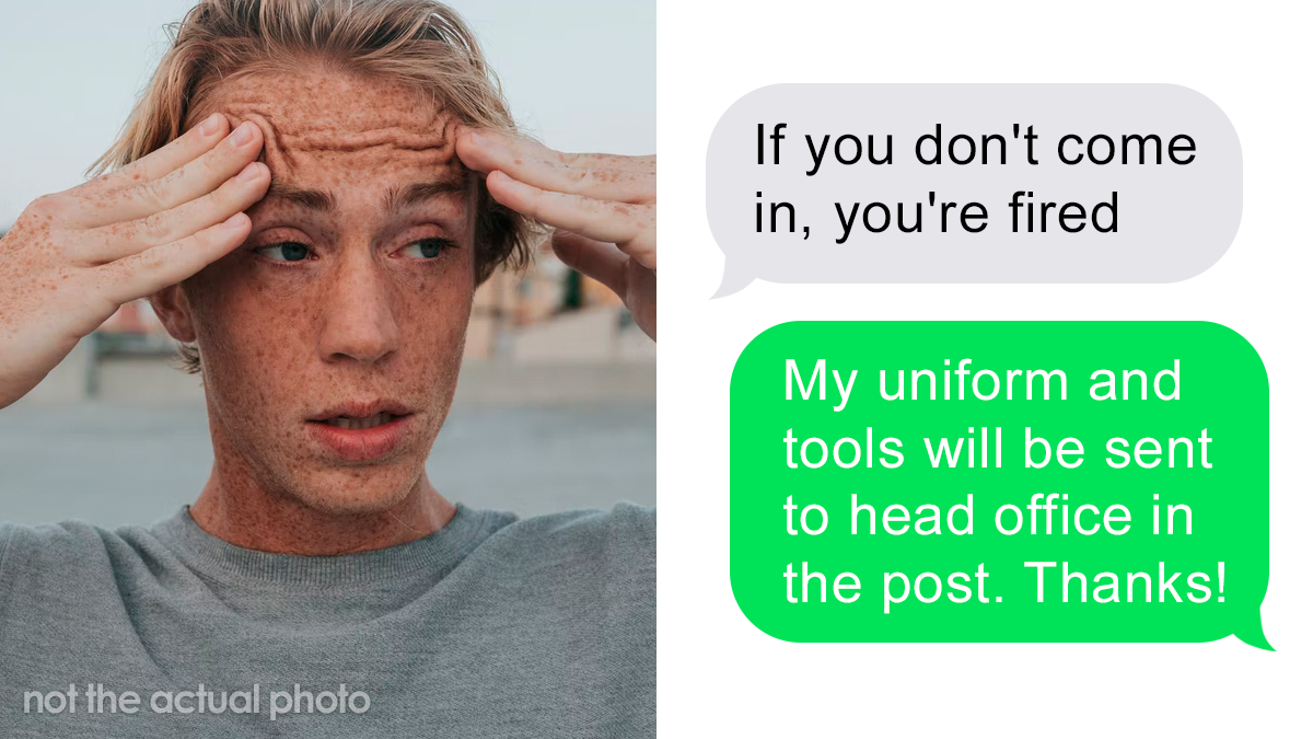 Employee Shares Screenshots Of His Manager Completely Losing It After He Refused To Come In On His Day Off