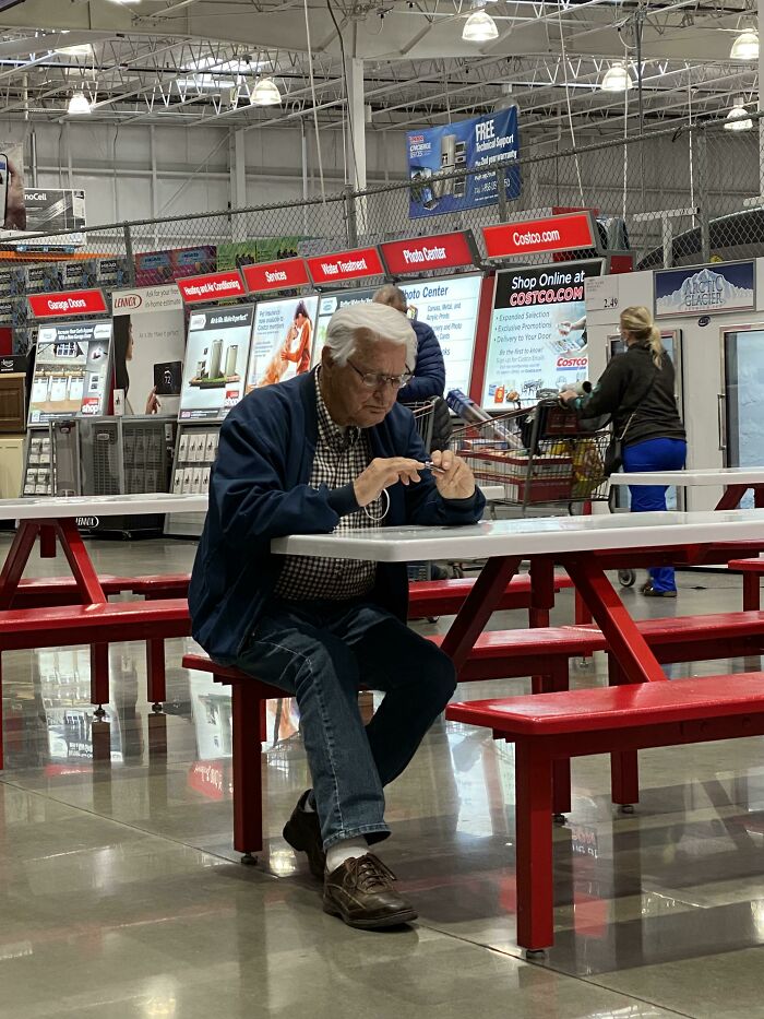 This Nasty Guy Cutting And Leaving His Nails At A Costco Food Court Table