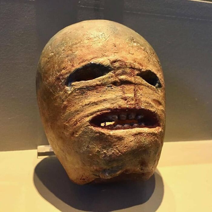 Terrifying Example Of A Traditional Irish Jack-O'-Lantern Carved From A Turnip, Circa 1850