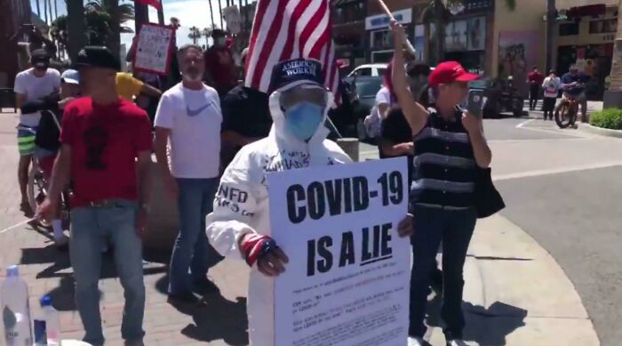 The Irony When Protesting A Pandemic.