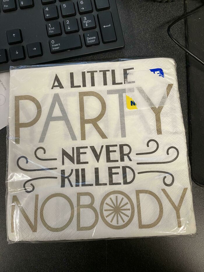 These Napkins That Were Sent To My Store During A Pandemic