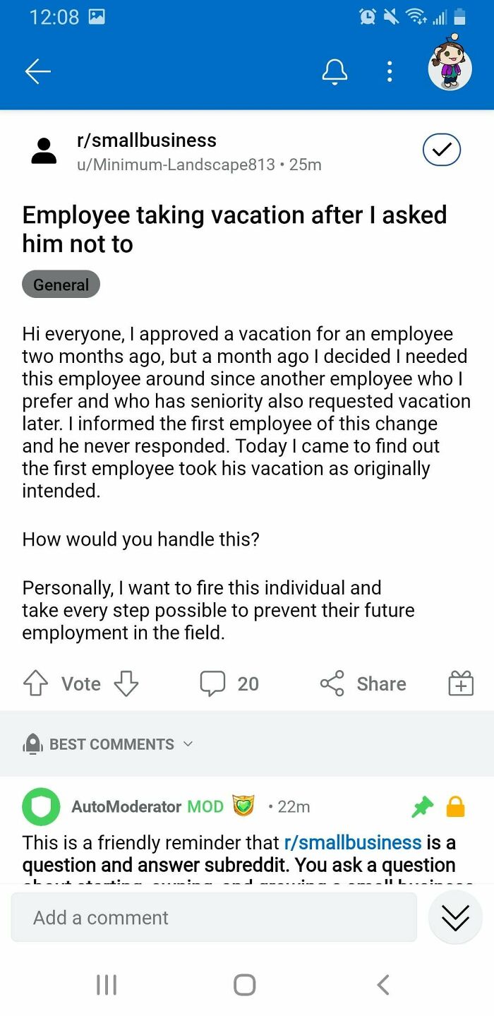 Meanwhile, Over In R/Smallbusiness...