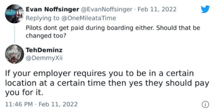 Pilots Don't Get Paid During Boarding