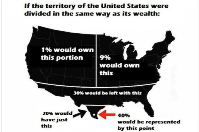 If The Territory Of The USA Was Divided The Same Way As Wealth This Is What It Would Look Like