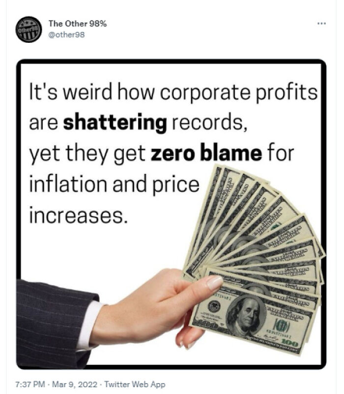 How Corporate Profits Even Don't Get Any Blame For Price Increasing? Unthinkable