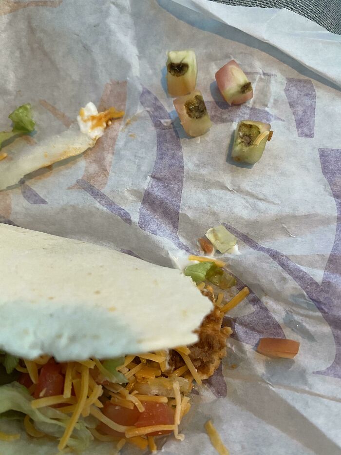 I Want To Thank Taco Bell For Saving The Best Part Of The Tomatoes For My Taco Specifically.