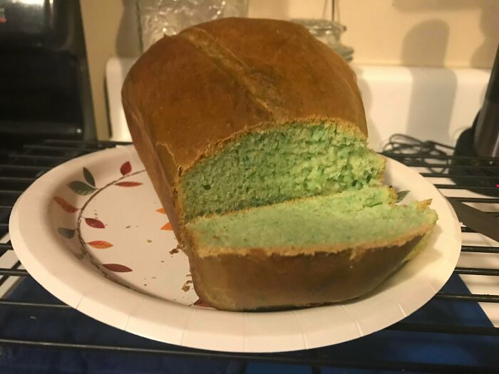 I Made A Loaf Of Bread Using Mountain Dew Baja Blast Instead Of Water