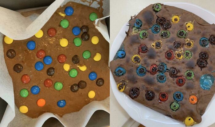 My Attempt At Baking A Brownie Turned Out Like A Before And After Picture Of Meth Addiction