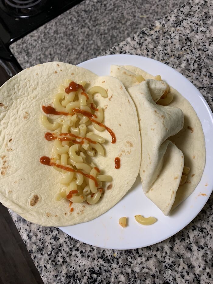 Just Filed For Bankruptcy, No Money To My Name… So I Introduce To You, Sriracha Noodle Tacos