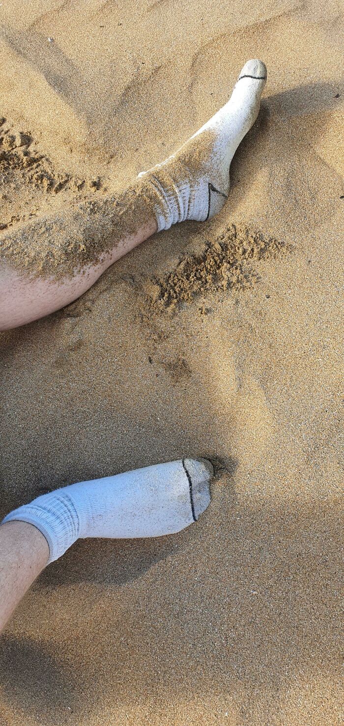 This Is What My Friend Wears On The Beach (They're Wet Too)