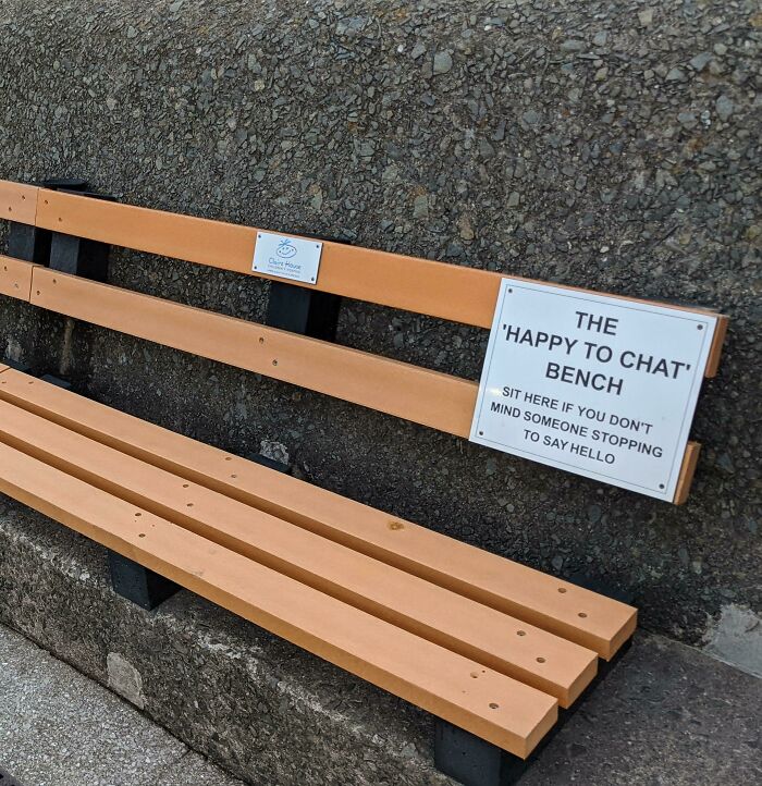 This Bench Designed Specifically For People That Want To Chat To Strangers