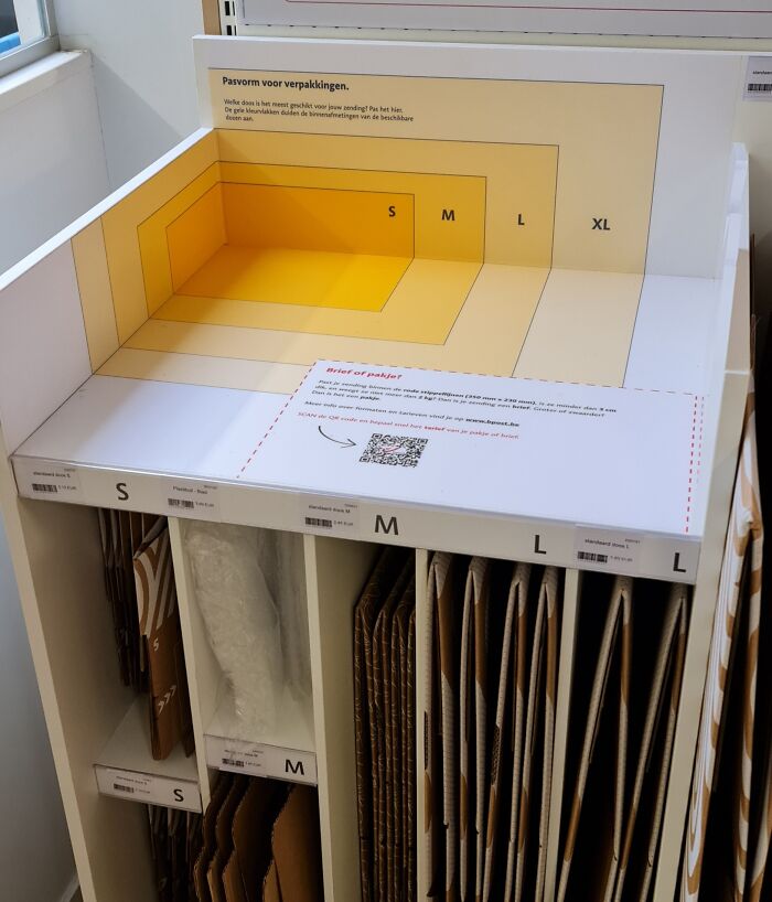 This Post Office Has A Helpful Size Guide If You Want To Buy A Box