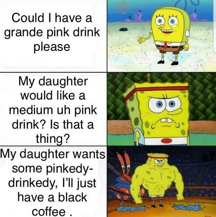 How Dads Think They Look When Ordering Pink Drinks