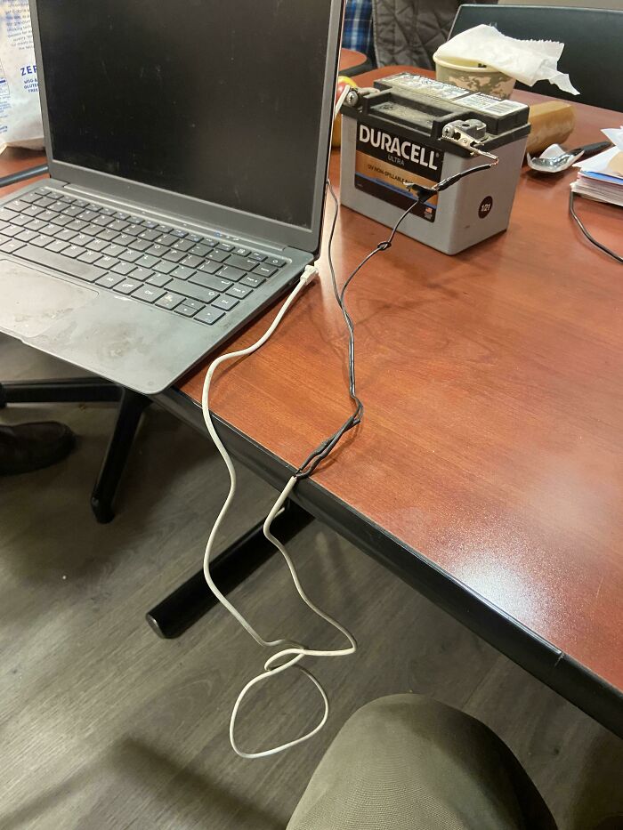 How My Uncle Charges His Laptop