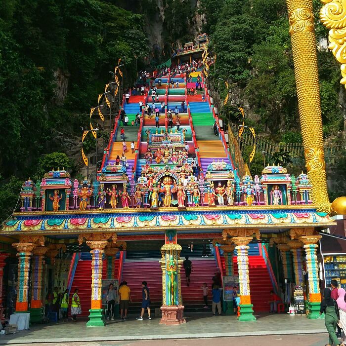 Colorful Steps Leading To Batu Caves, Malaysia