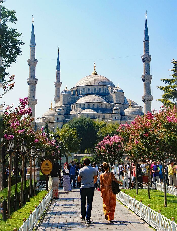 Walking Towards The Blue Mosque, A Jewel In Istanbul's Crown