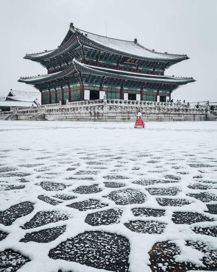 Recently Moved To Seoul, South Korea. I've Lived In Texas My Whole Life And Was So Glad I Saw The Royal Palace On A Snow Day