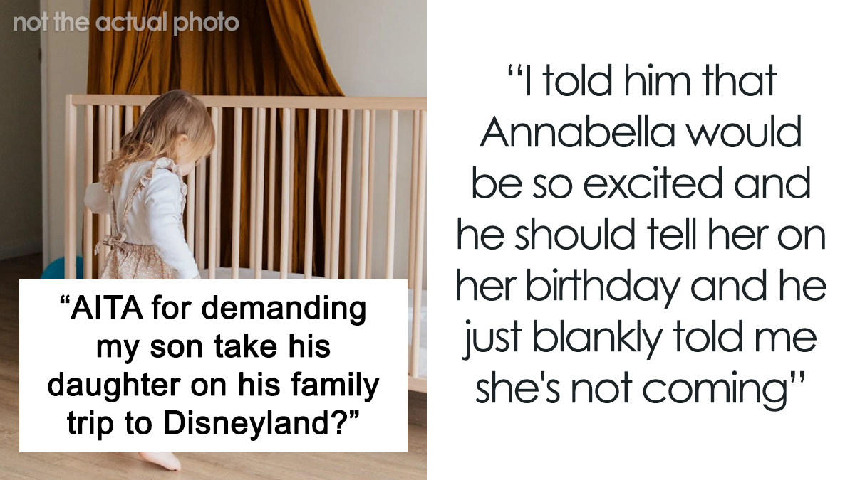 Woman Calls Out Her Son For Not Bringing His Daughter To Disneyland With The Rest Of His Family