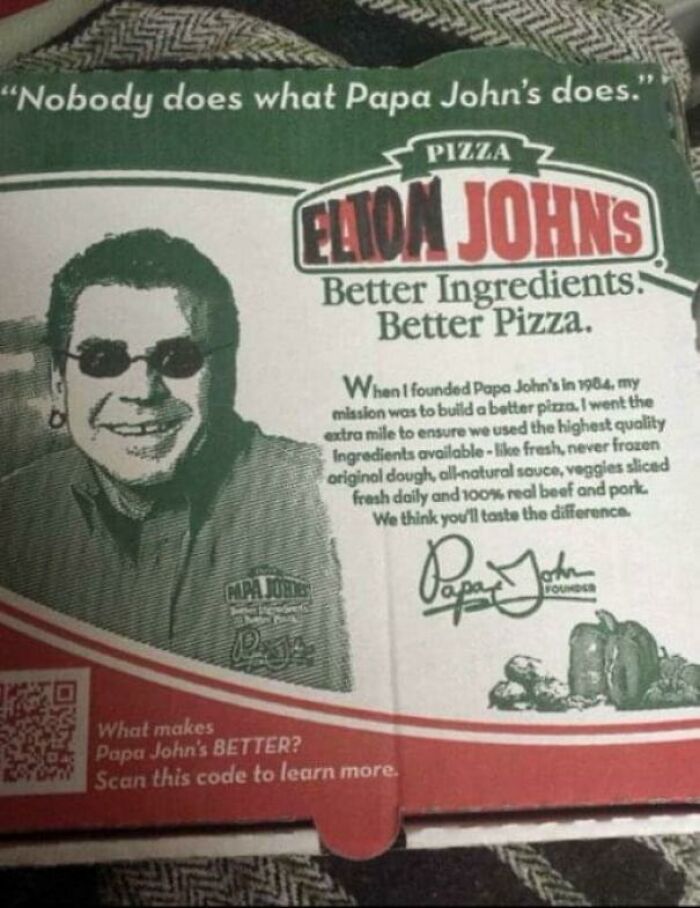 Ahora Elton john hace pizza