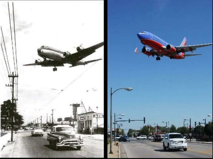 Comparison Of Chicago Midway Sent To Me By A Friend (1950s/2010s).