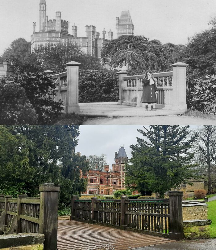 Over 100 Years Apart, A Bridge And House In North East England