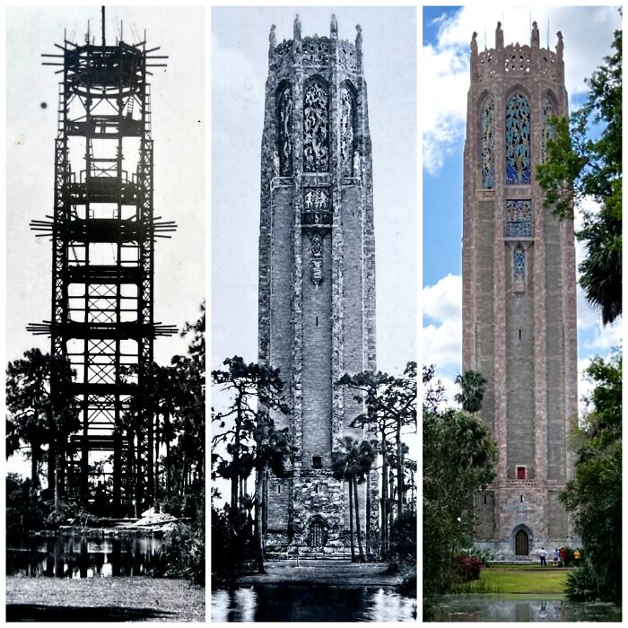 La torre Bok (construida en 1929) y hoy …