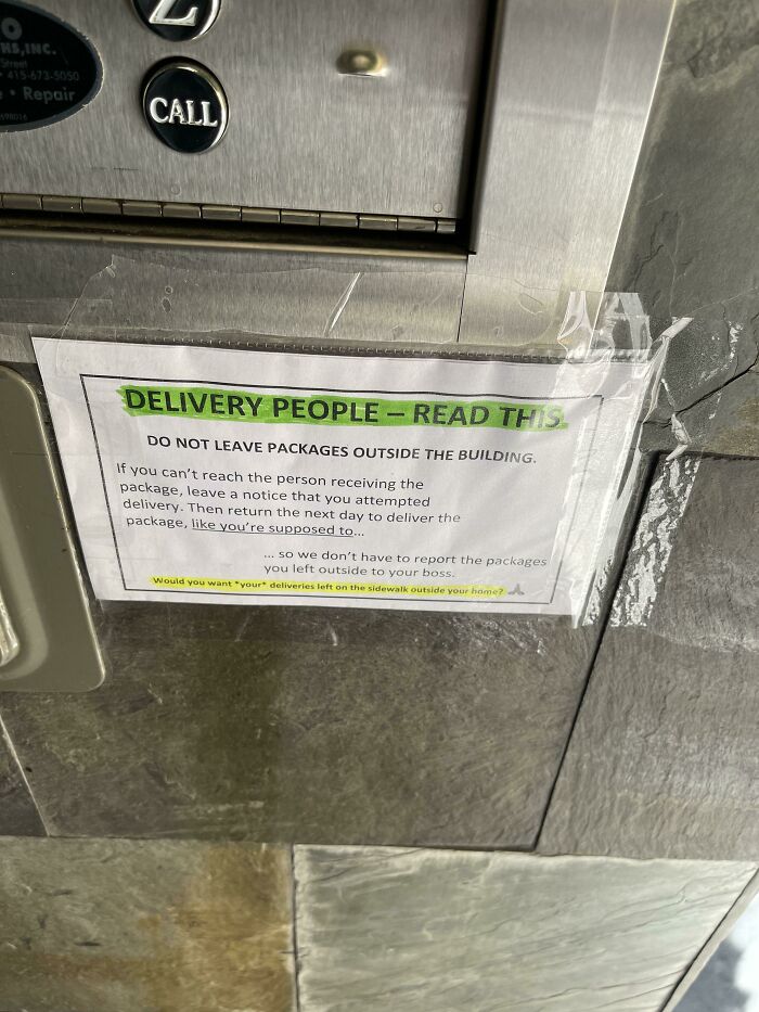 Entitled Apartment Complex Refuses To Give UPS Drivers A General Code To The Gate, Surprised That Packages Are Left By The Door Instead