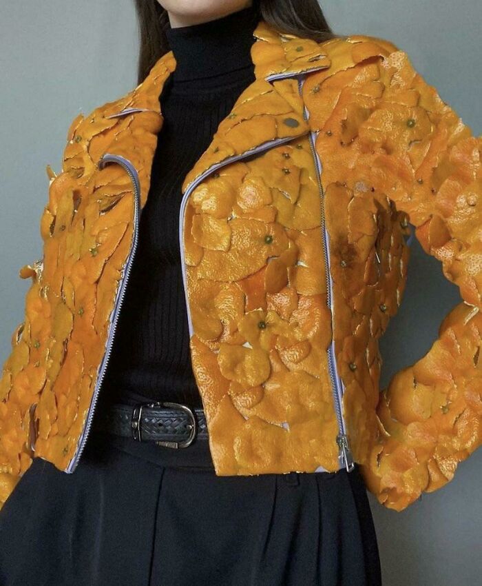 Chaqueta de cáscaras de naranja