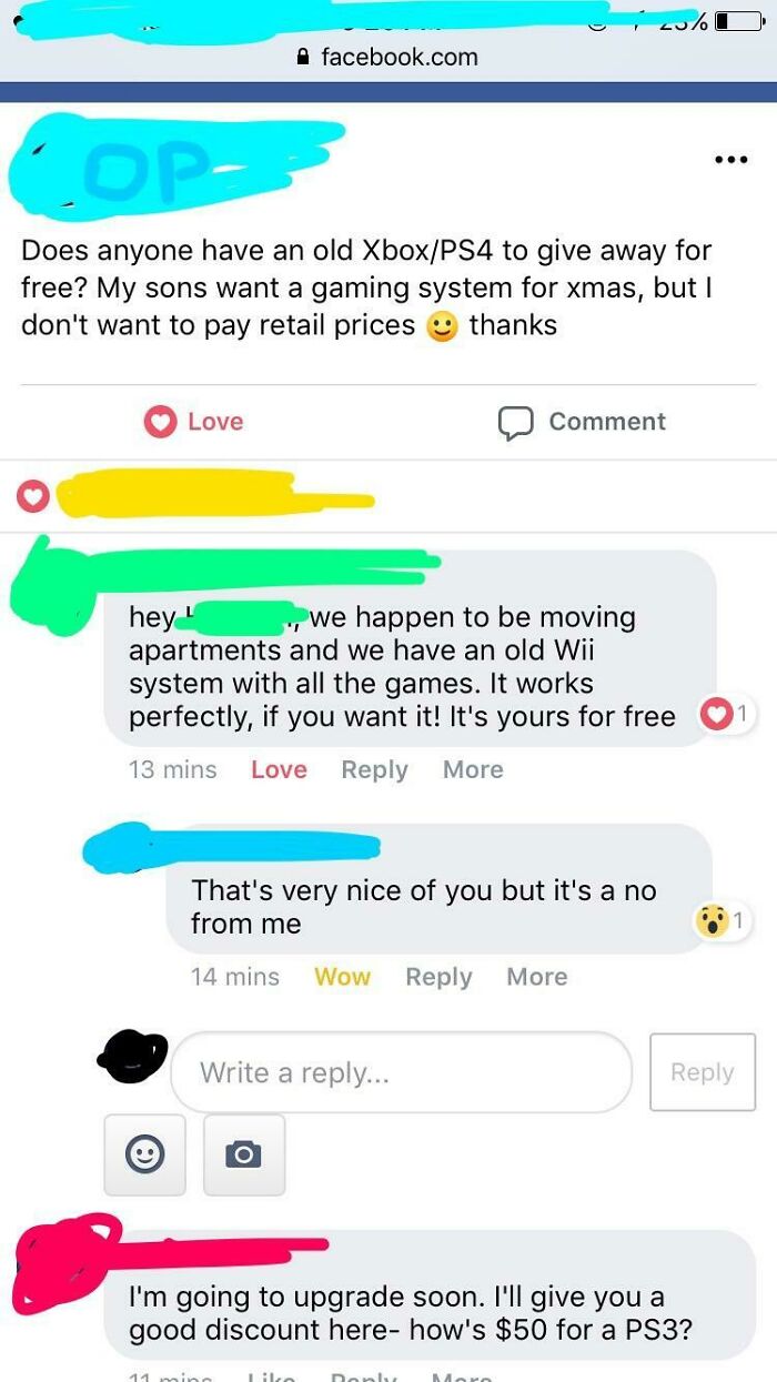 Mom On Facebook Begs For Free Gaming System, Then Becomes Rude & Picky With Offers