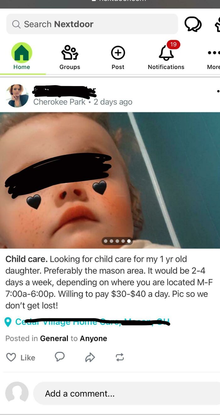 Less Than $3 An Hour, Sign Me Up! She Also Posted Several Filtered Only Pics Of Her Kid